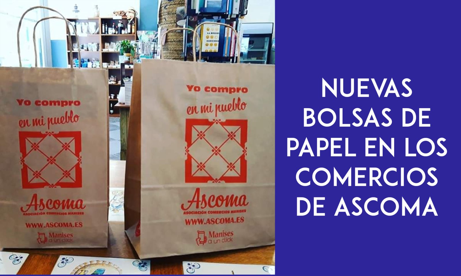 Nuevas bolsas de papel en los comercios de ASCOMA