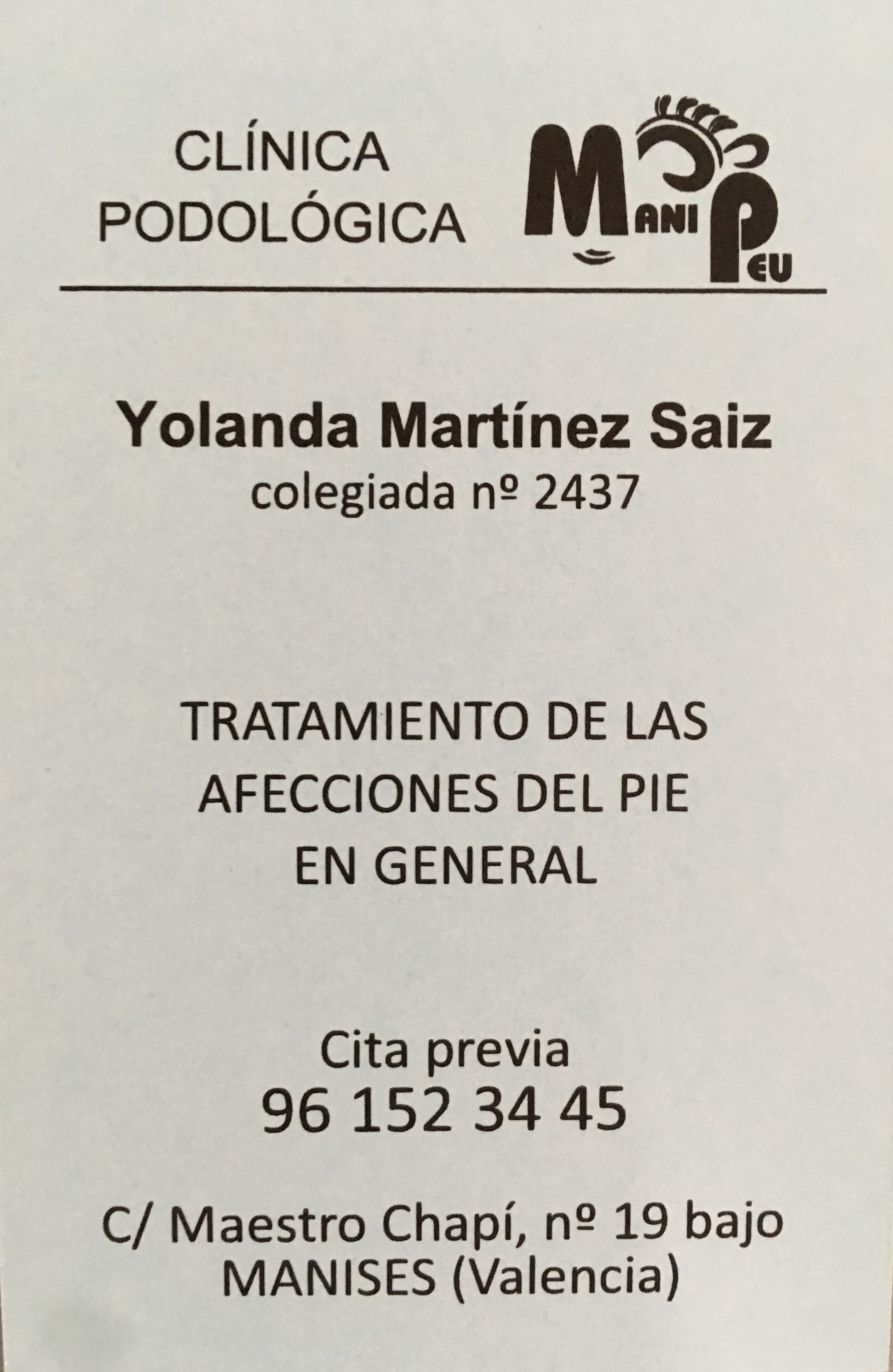 Clínica de podologia Yolanda Martínez